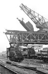 Lok 1 und Lok 5, eine C-n2t von Hohenzollern (Typ Crefeld) aus dem Jahr 1915, vor der Waggonkippanlage im Bremer Industriehafen. (22.08.1965) <i>Foto: Detlev Luckmann</i>
